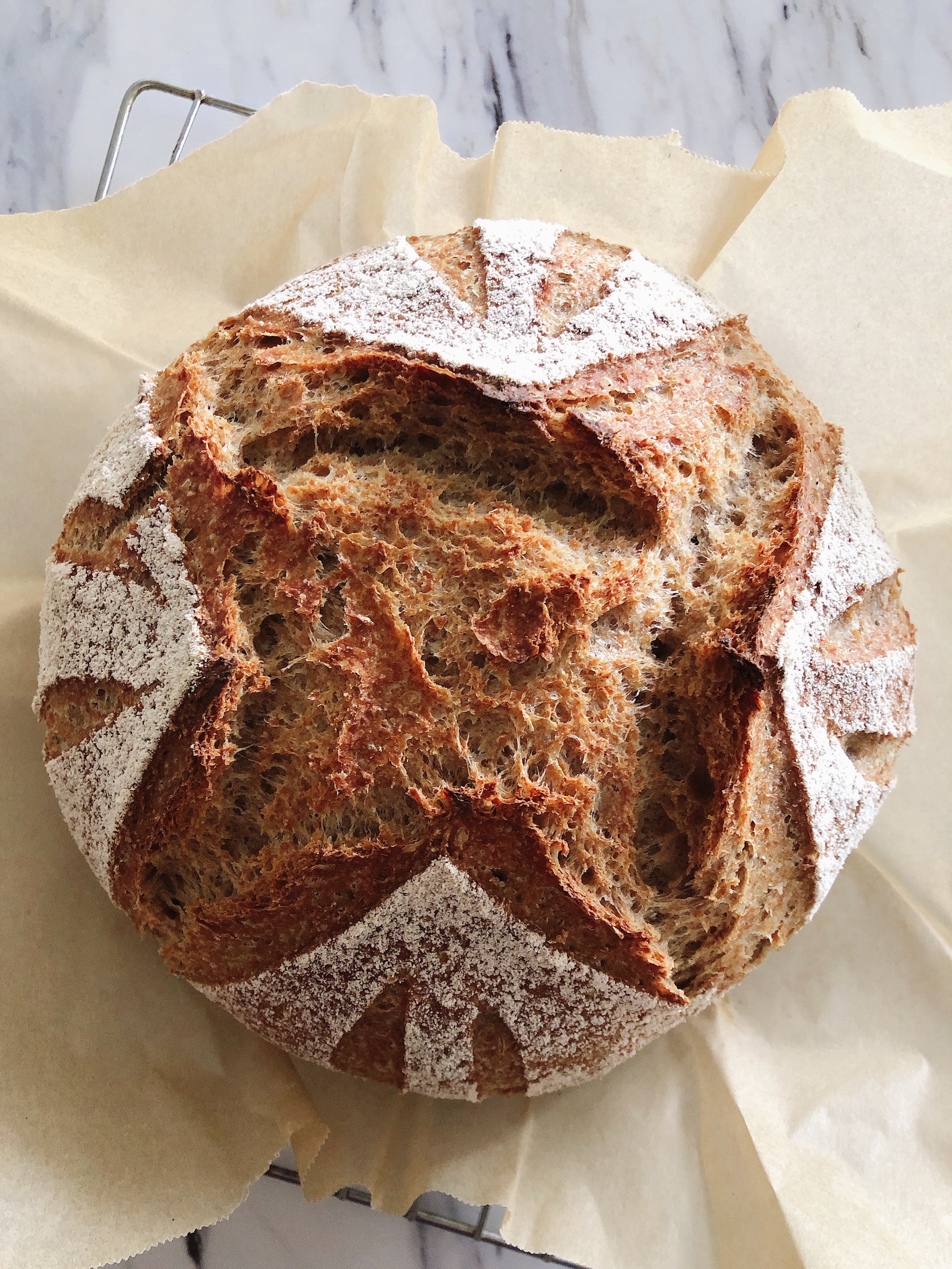 No Knead Dutch Oven Bread - The Happier Homemaker
