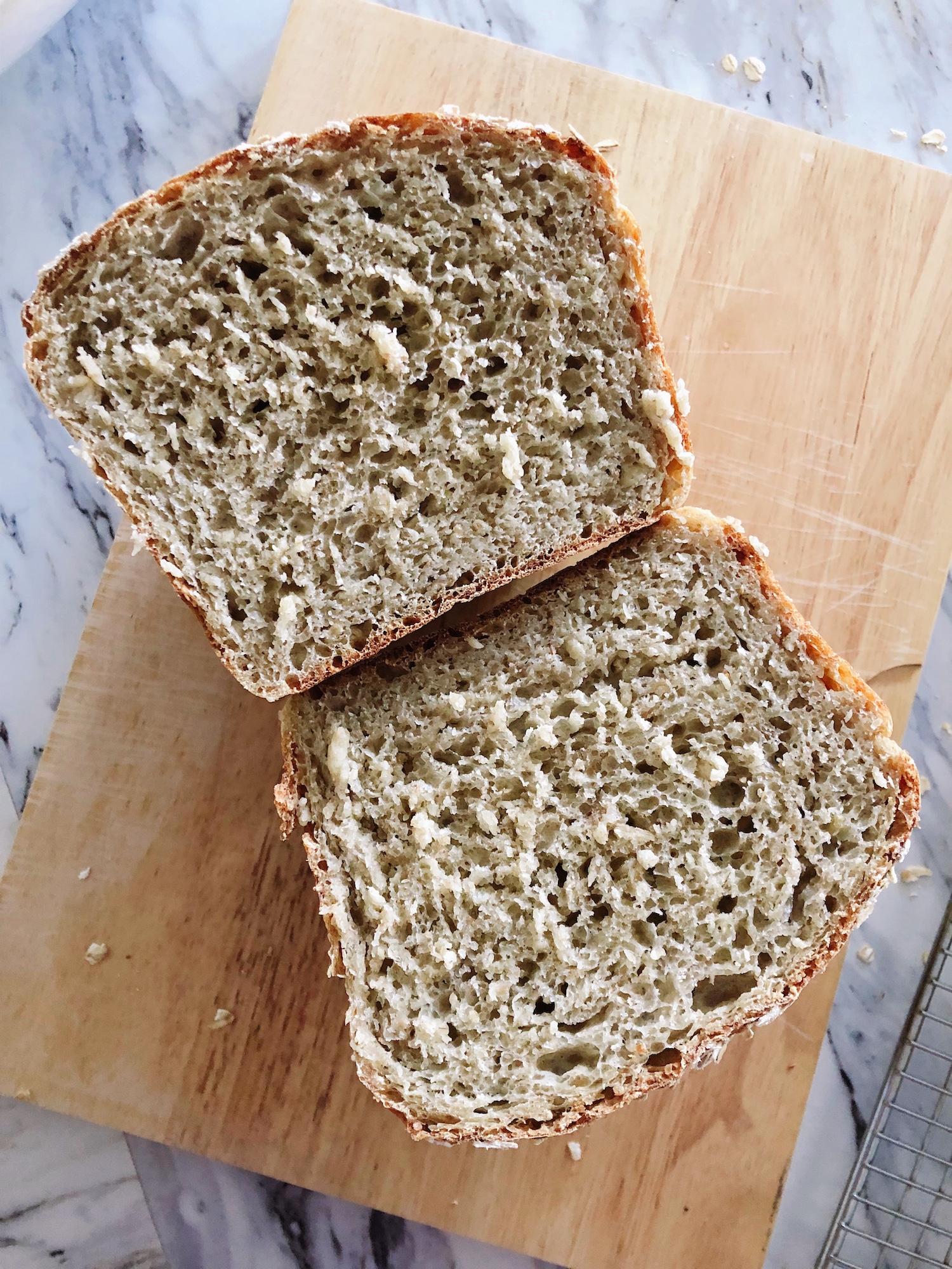 http://accidentalartisan.ca/wp-content/uploads/2022/03/Oats-Honey-and-Spelt-No-Knead-Bread-Inside-Crumb-Accidental-Artisan.jpg