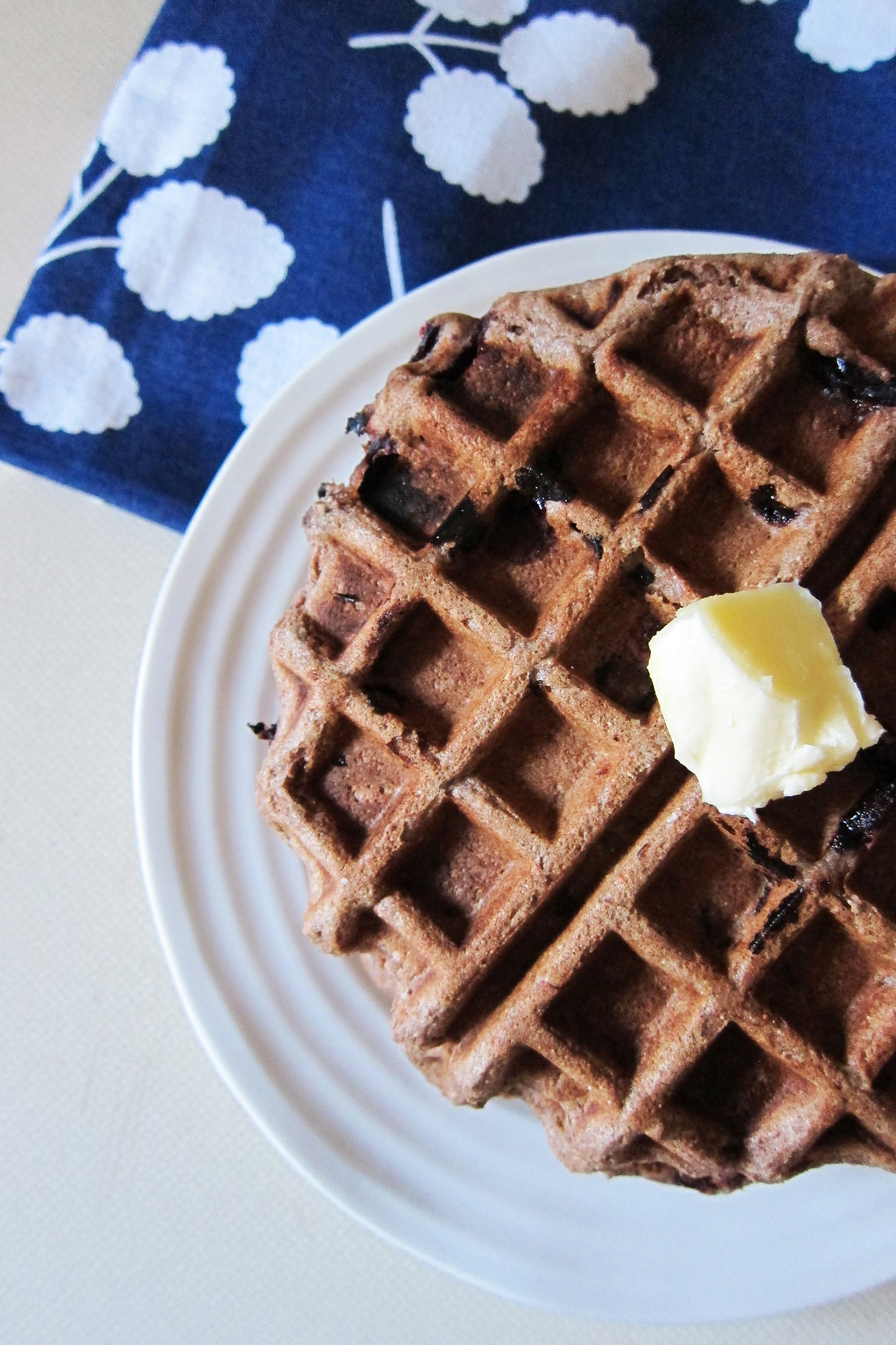 Teff and Spelt Blueberry Waffles | Accidental Artisan